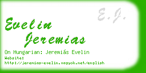 evelin jeremias business card